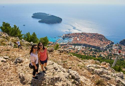 View of Dubrovnik from after riding the cable car