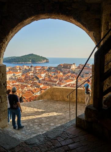 View from inside Minceta Tower on Dubrovnik's city walls