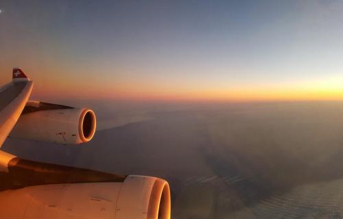 Sunset at 40000 feet Homeward bound